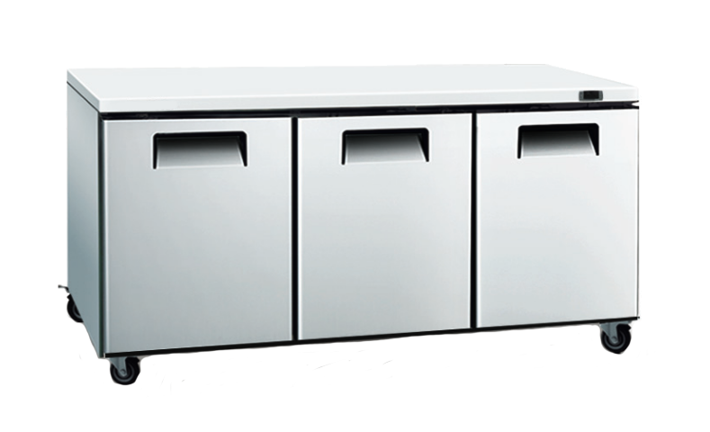 Coolmes 72" Stainless Steel Under-Counter Refrigerator - AUCB-72R
