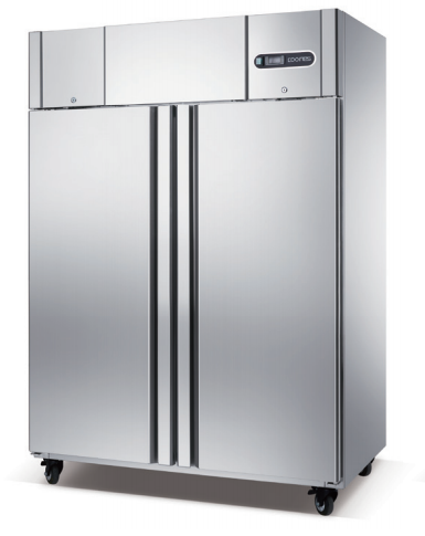 Coolmes 55" 2-Door Stainless Steel Reach-In Static Refrigerator - GN1.2TNZ2