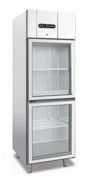 Coolmes 30" Split Glass Door Reach-In Ventilated Refrigerator - GN550TNG2/S