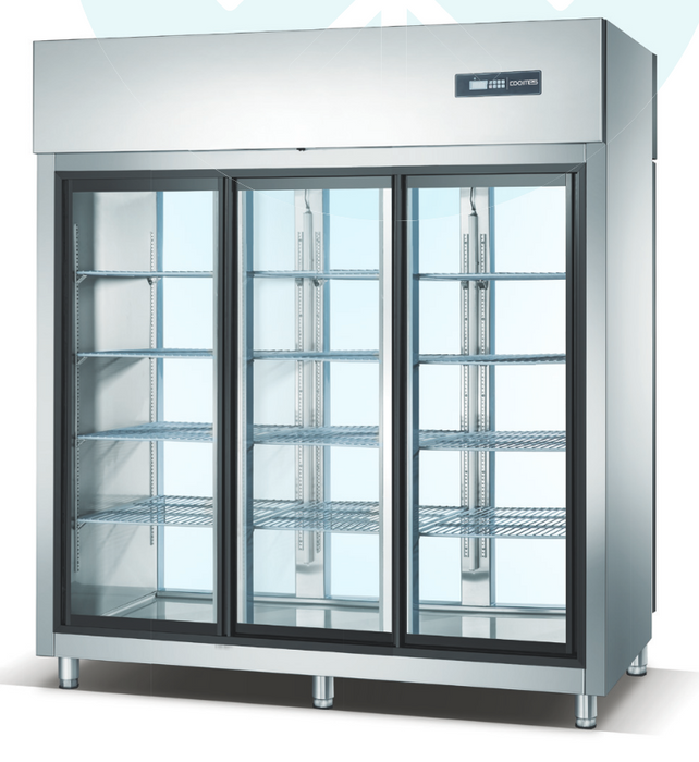 Coolmes 72" 3-Door Sliding Glass Display Refrigerator - S1.6G6-STP