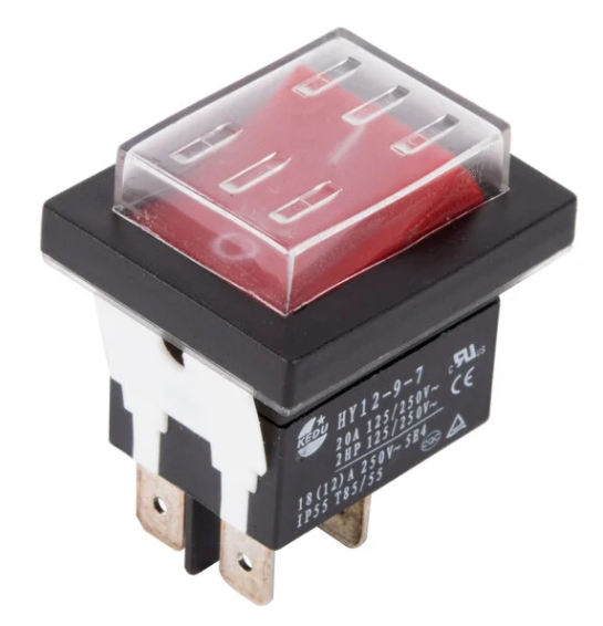 2 Pieces KEDU HY12-9-7 4Pins Waterproof Rocker Switch ON Off Push Button Switches 125/250V 20A 2HP 250V 18(12) A CE UL 5E4