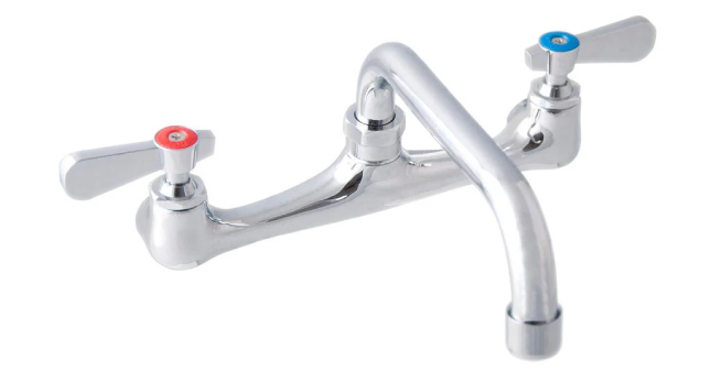 Triumph Workforce 8” Splash Mount Faucet with 12” Swing Spout - BKF-8W-12-G