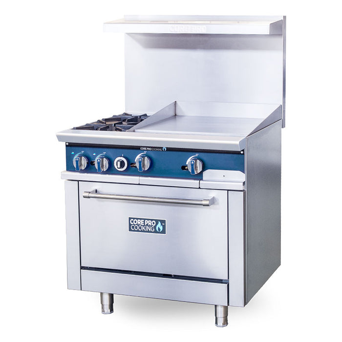 Cooking Pro - 36" Gas Range With 24" Griddle-60,000BTU