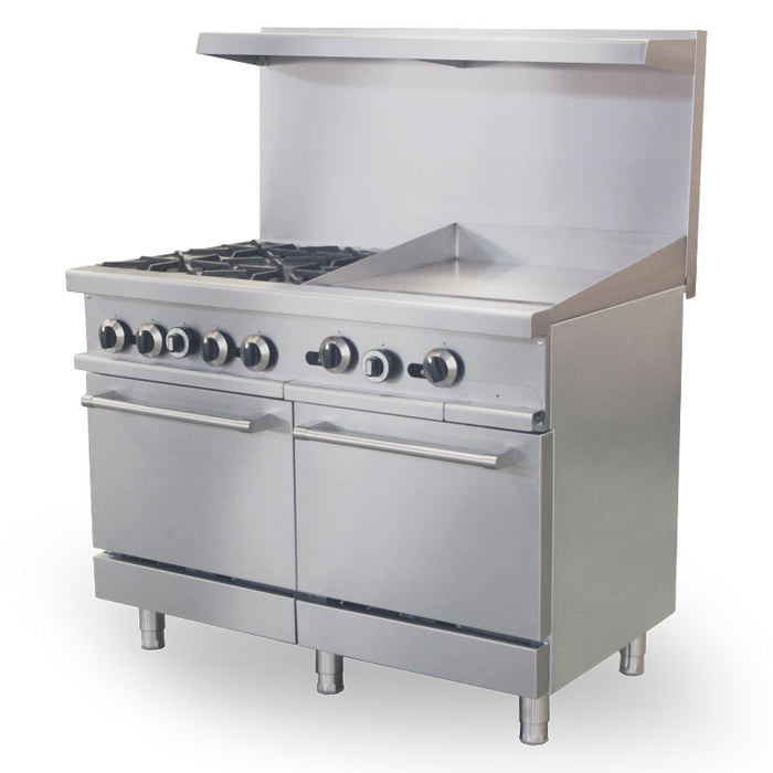 Cooking Pro - 48" Gas Range With 24" Griddle - 120,000BTU
