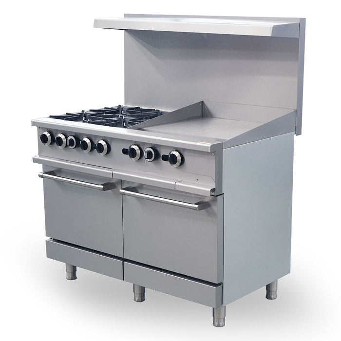 Cooking Pro - 48" Gas Range With 24" Griddle - 120,000BTU
