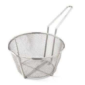 8 1/2″ x 4 1/4″ Rounf Wire Fry Basket 6 Mesh With 7" Handle