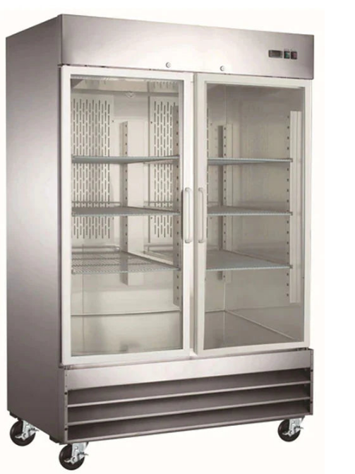 Koldline 54" Reach-In Stainless Steel Upright Glass Door Refrigerator - K54R-S/S-G