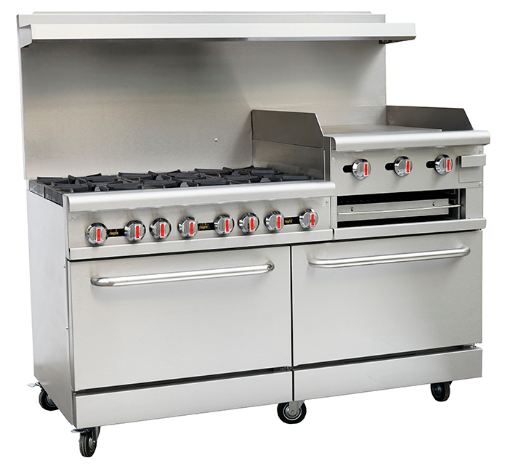 Canadian Range - Combination, 6 Open Burners / Double Oven /24" Griddle