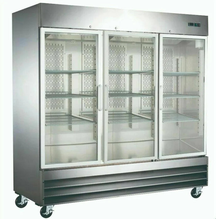 Koldline 81" Reach-In Stainless Steel Upright Reach-In Glass Door Refrigerator, K81R-S/S-G